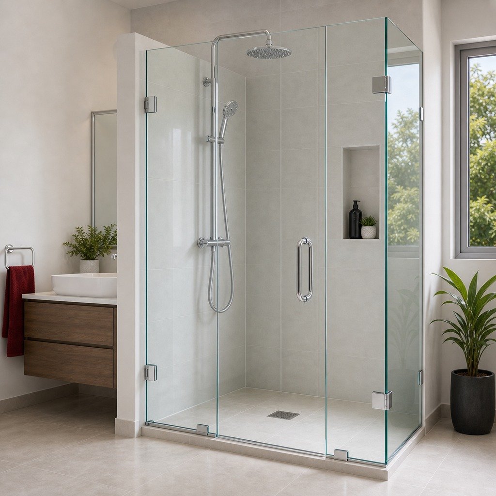 clear-glass-shower-enclosure Tempered glass options