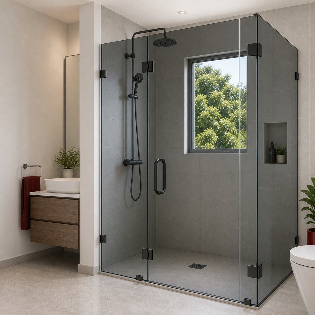 tinted-glass-shower-enclosure Glass finish options